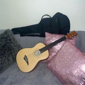 Acoustic Guitar with Black Case